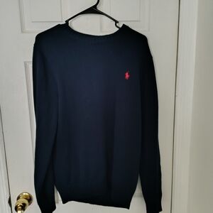 Polo by Ralph Lauren Navy Sweater with Red Logo
